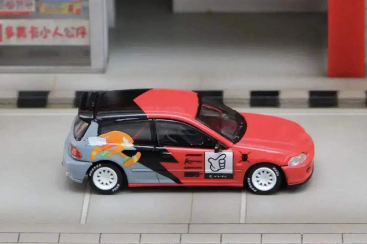 Street Weapon Honda Civic EG6 "KNUCKLES" Sonic livery 1:64 - ToylandEU