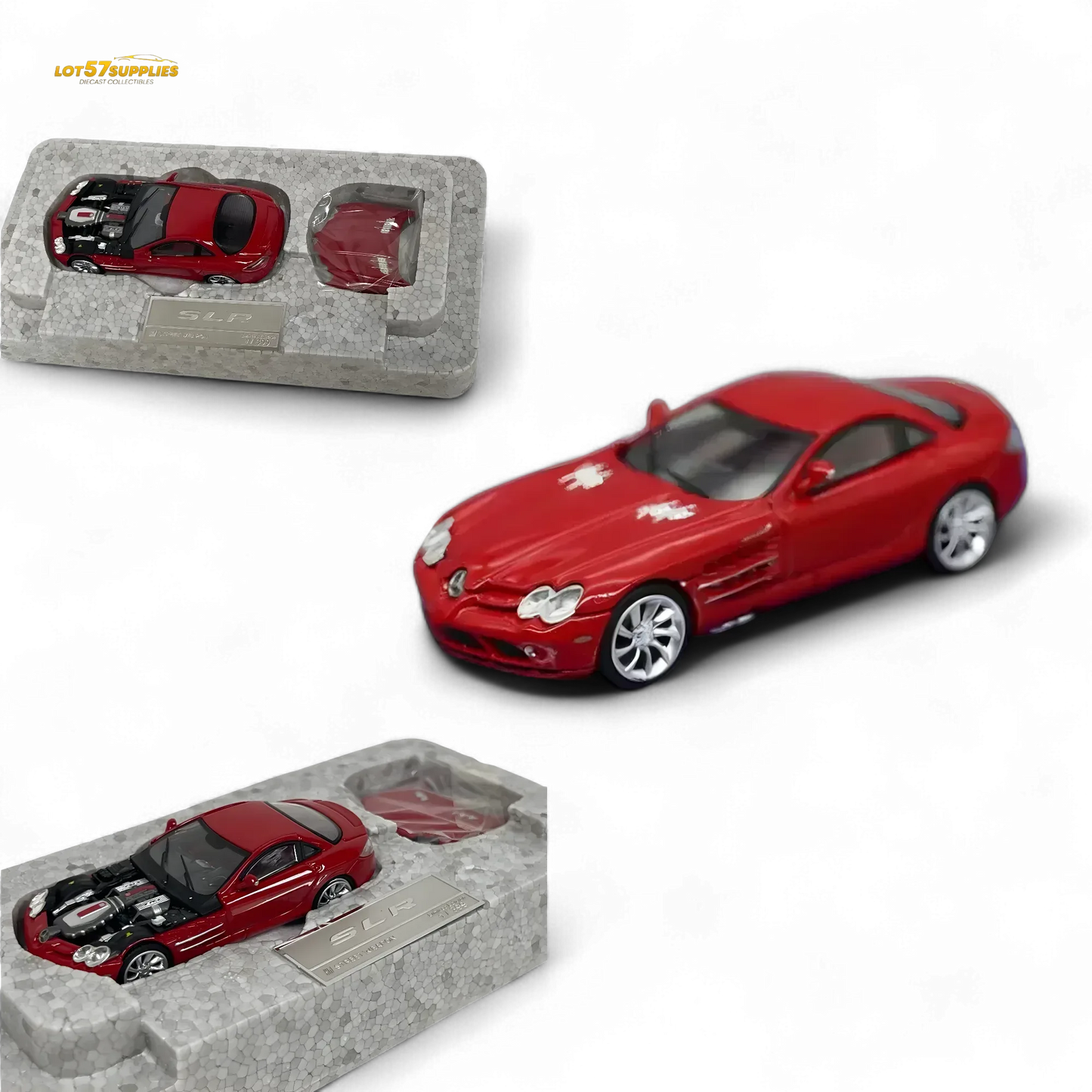 Street Weapon Mercedes Benz McLaren SLR in Red With Detachable Hood 1:64 - ToylandEU