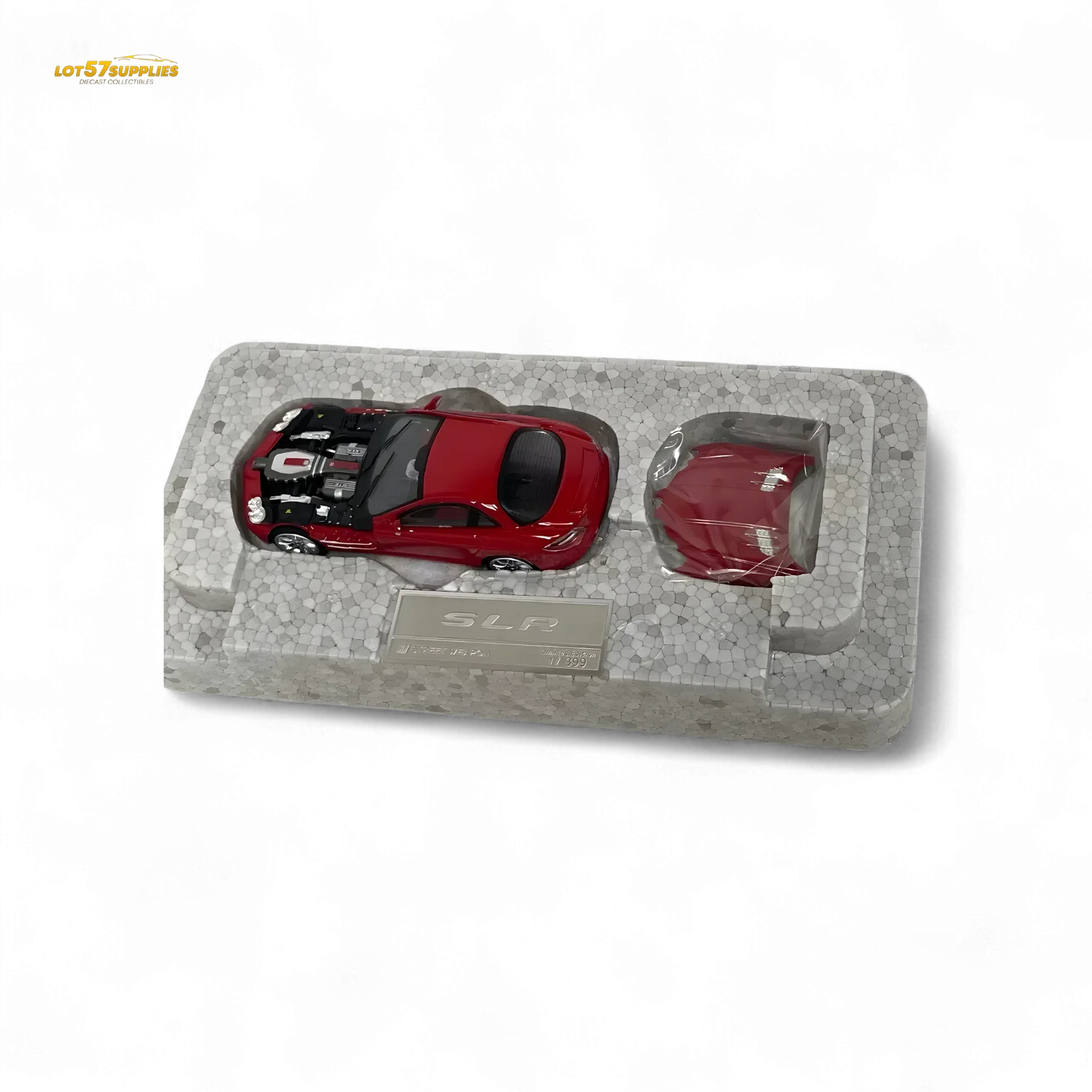 Street Weapon Mercedes Benz McLaren SLR in Red With Detachable Hood 1:64 - ToylandEU