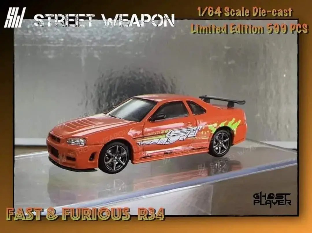 Street Weapon Nissan (R34) GT-R Fast & Furious Livery 1:64 - ToylandEU