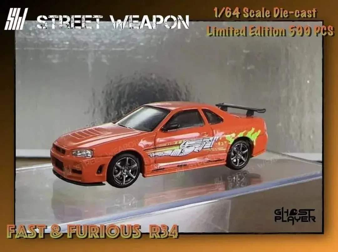 Street Weapon Nissan (R34) GT-R Fast & Furious Livery 1:64 - ToylandEU