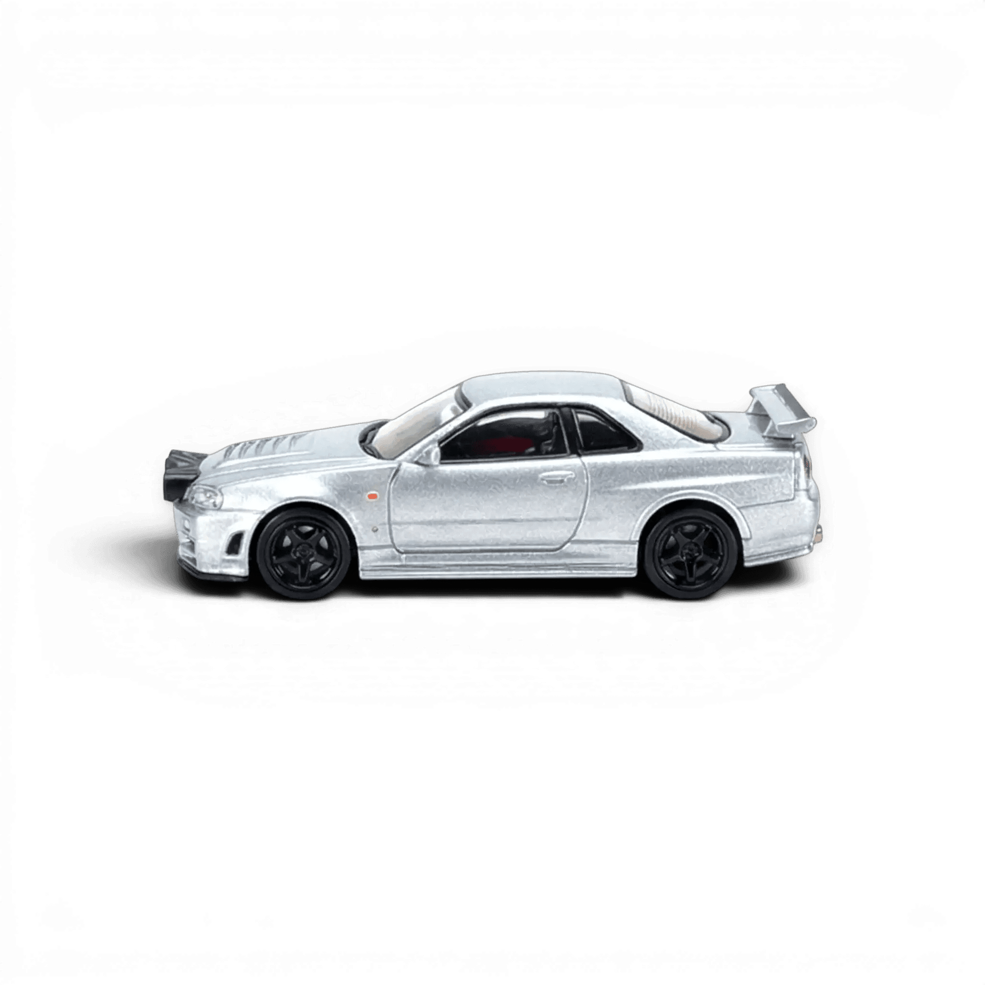 Street Weapon Nissan R34 GT-R Silver Snow Drift 1:64 - Lot57Supplies Diecast Shop