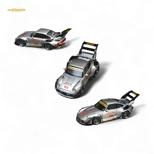  Street Weapon Porsche RWB 993 Double Exhaust Heavenly Livery Higher Tail 1:64 -  ToylandEU™