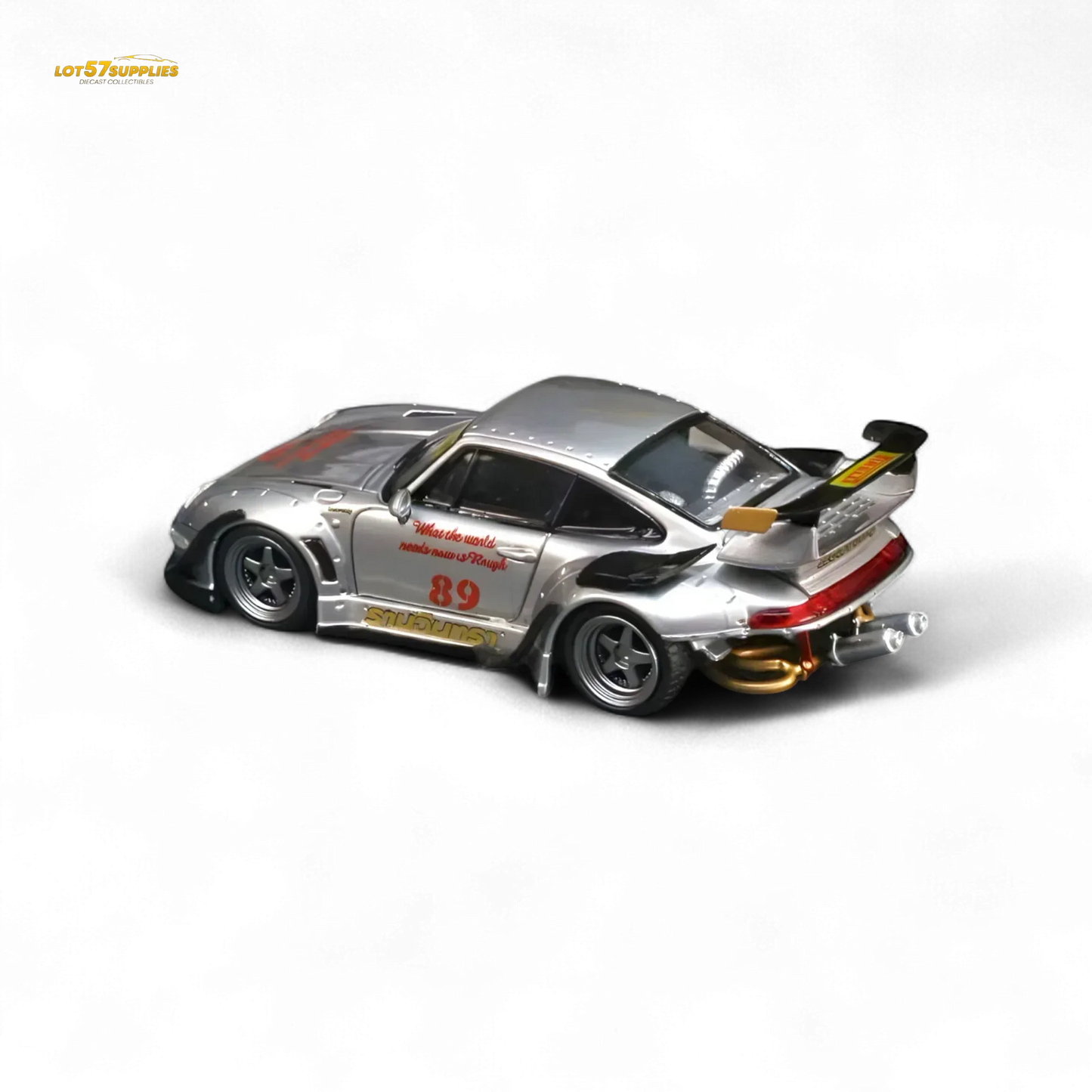 Street Weapon Porsche RWB 993 Double Exhaust Heavenly Livery Lower Tail 1:64 - ToylandEU
