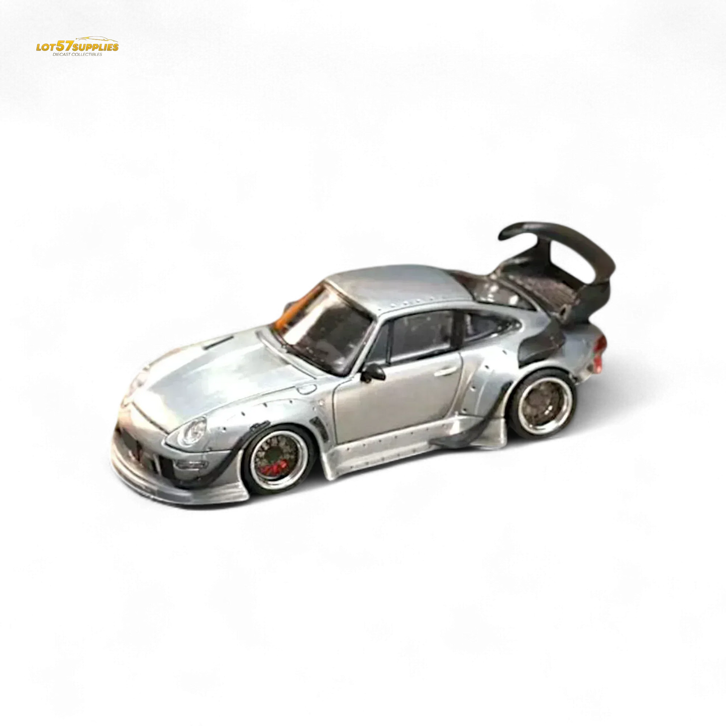 Street Weapon Porsche RWB 993 Raw Varnish Color Low Wing 1:64 - ToylandEU