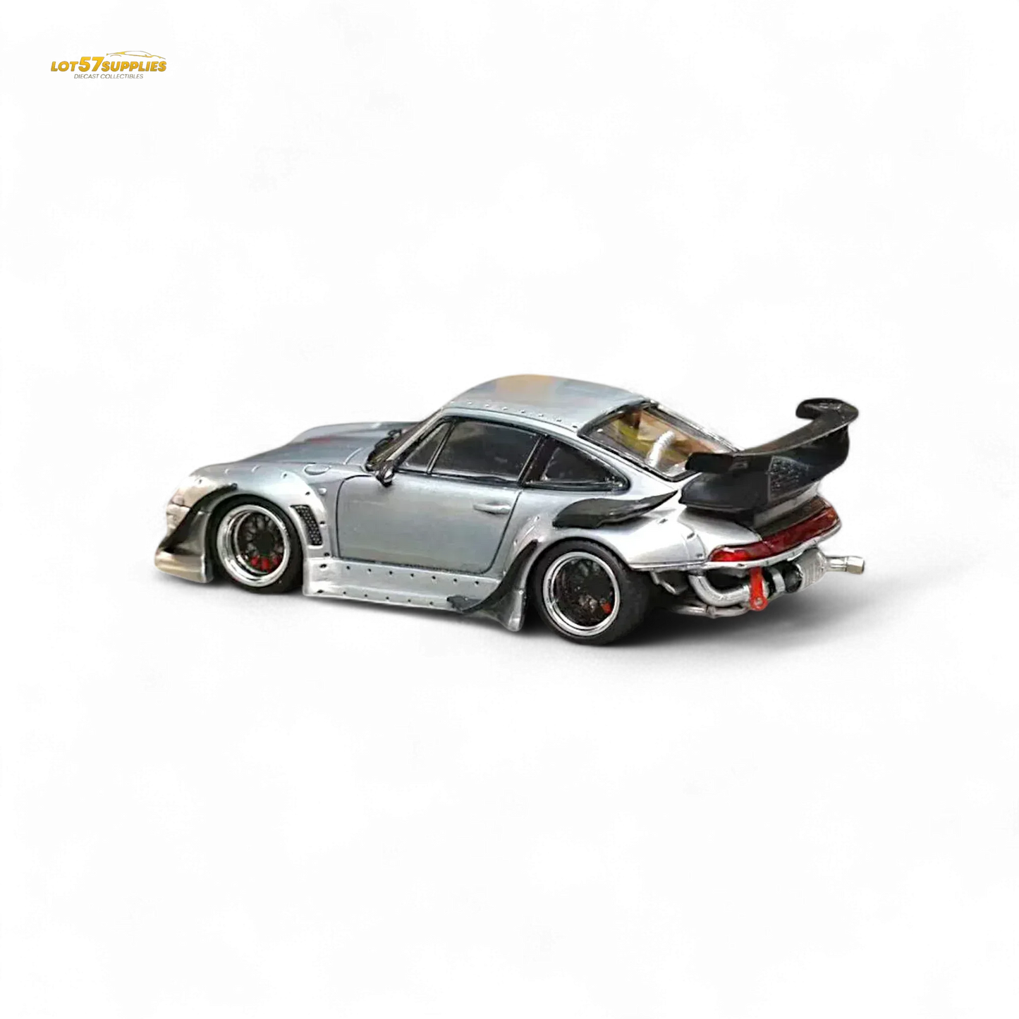 Street Weapon Porsche RWB 993 Raw Varnish Color Low Wing 1:64 - ToylandEU