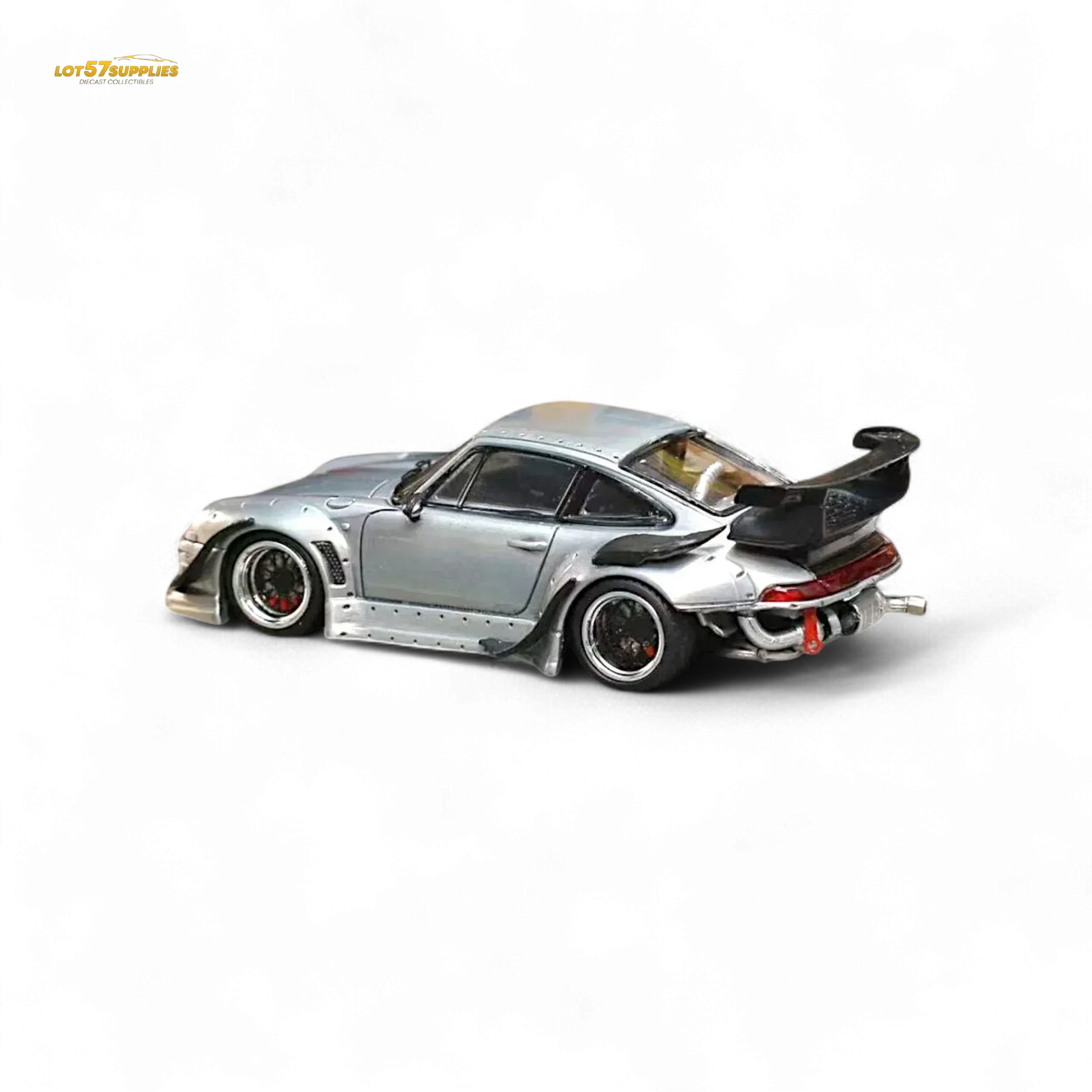 Street Weapon Porsche RWB 993 Raw Varnish Color Low Wing 1:64 - ToylandEU