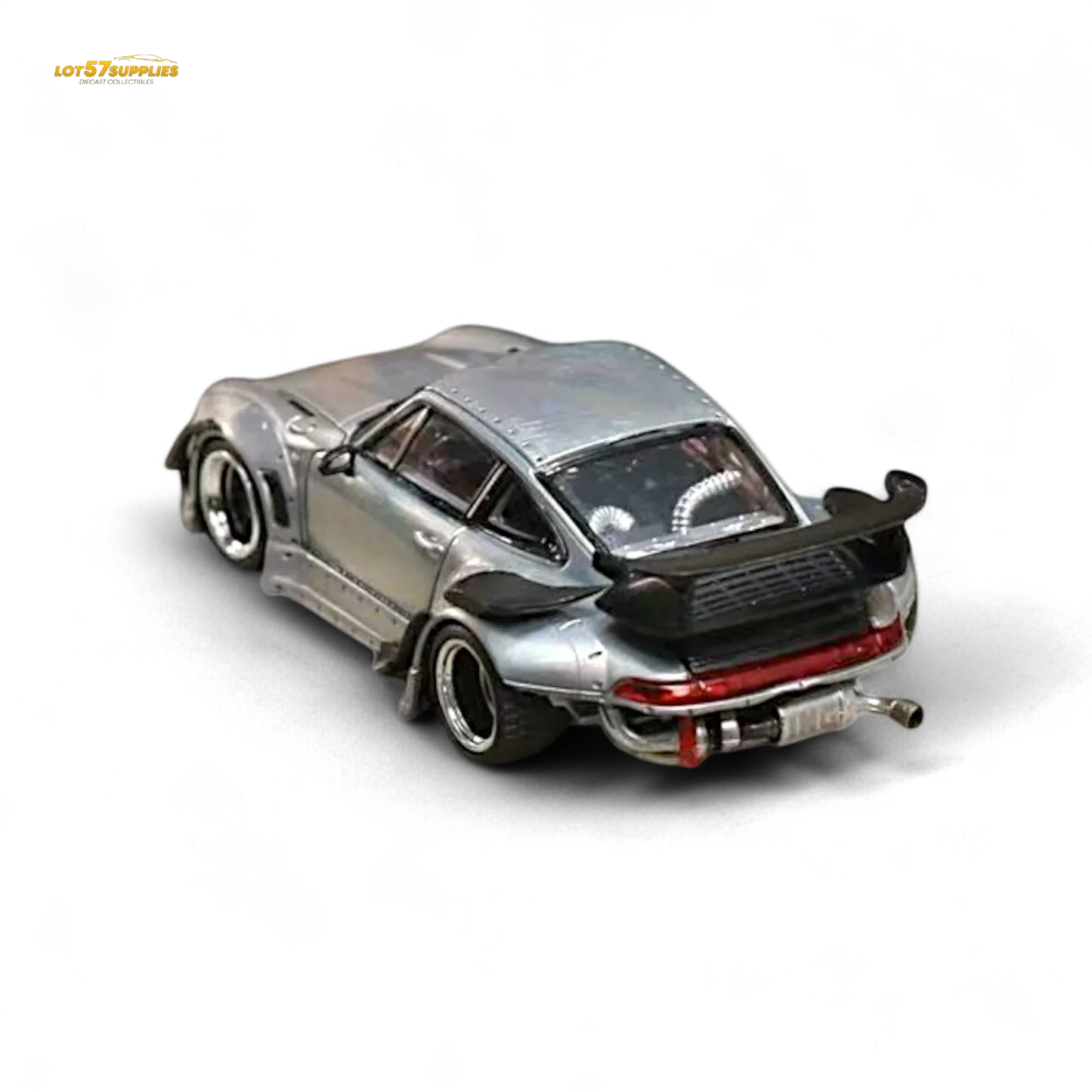 Street Weapon Porsche RWB 993 Raw Varnish Color Low Wing 1:64 - ToylandEU