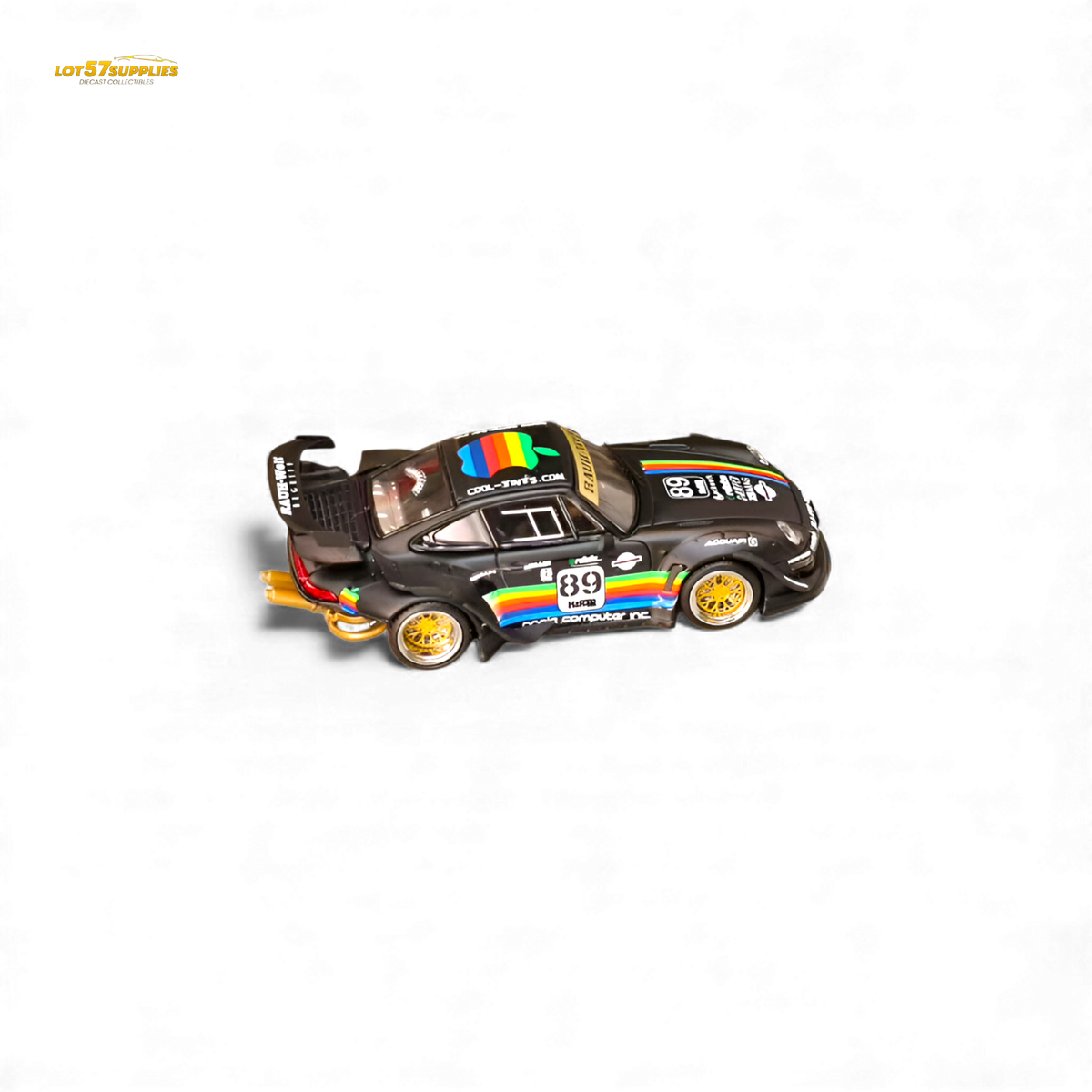Street Weapon RWB 993 Matte Black Apple Livery 1:64