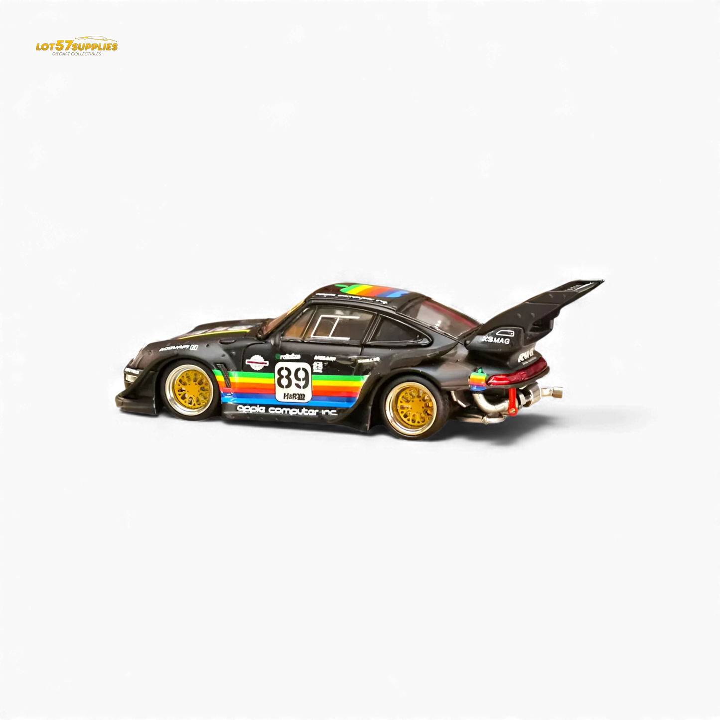 Diecast RWB 993 1 To 64 UltraMatteBlack Apple Livery - ToylandEU