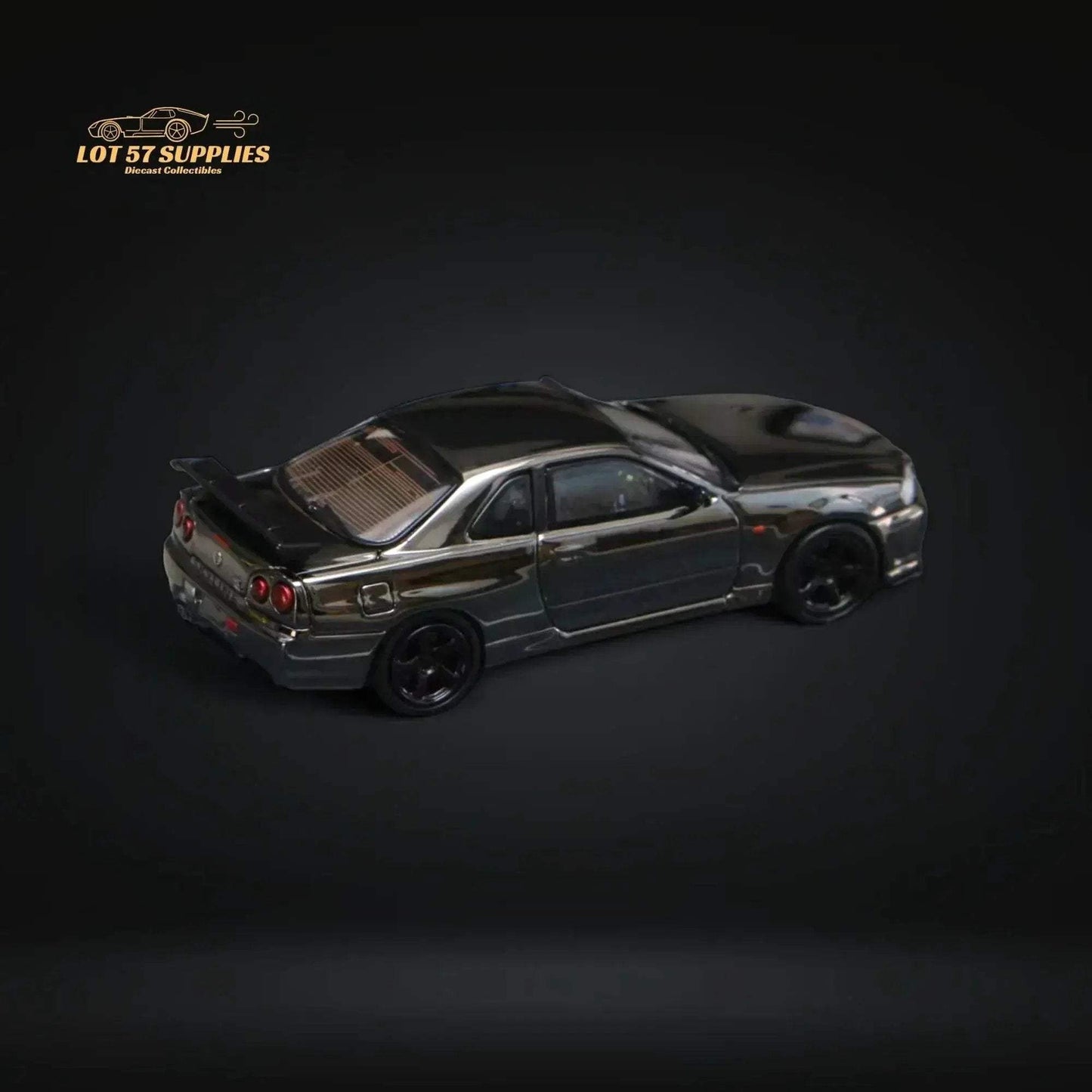 Street Weapon Skyline GTR R34 V-SPEC-II Chrome Plated Limited to 599 Pcs 1:64 - ToylandEU