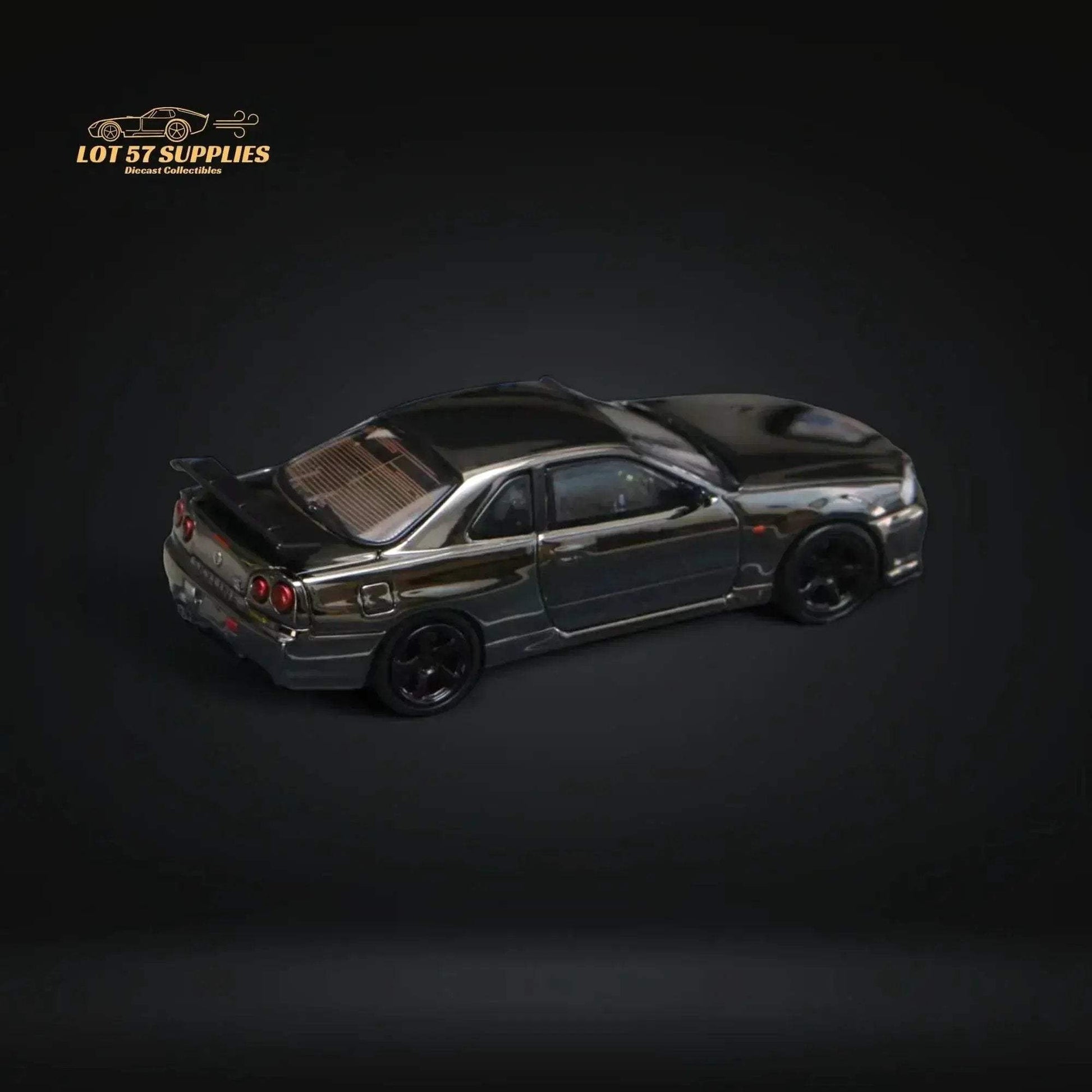 Street Weapon Skyline GTR R34 V-SPEC-II Chrome Plated Limited to 599 Pcs 1:64 - ToylandEU