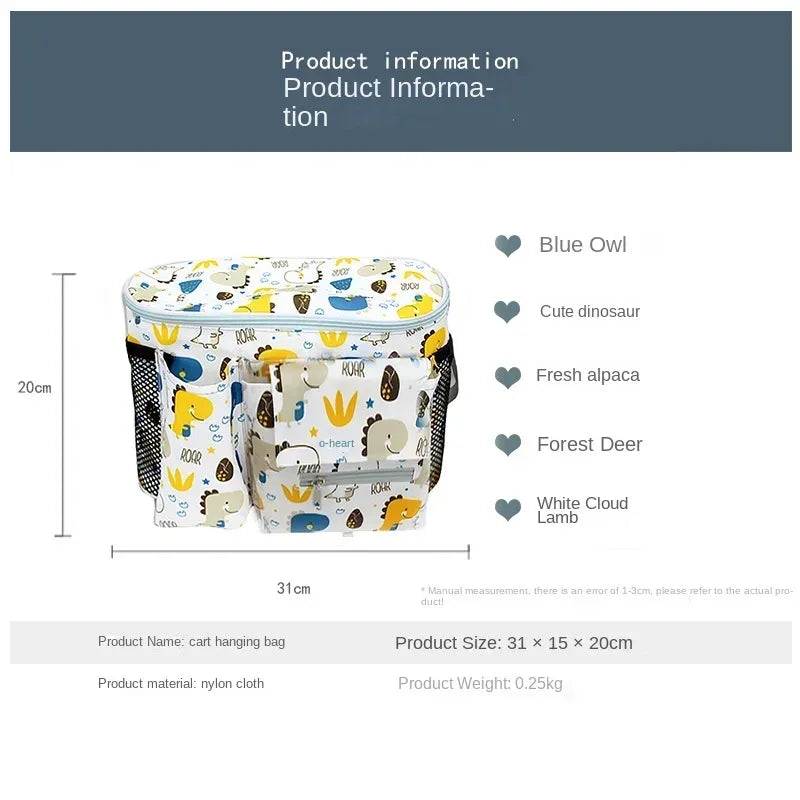 Stroller Hanging Bag Multi-functional Storage Mommy Bag Stroller Out Storage Bag - ToylandEU