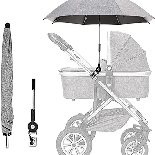 Stroller Umbrella 360 Degree Adjustable Sunshade UV Protection - ToylandEU