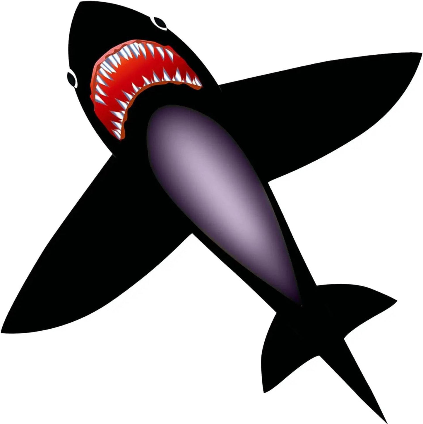 Strong Black Shark Kite with Colorful Tail for Beginners - ToylandEU