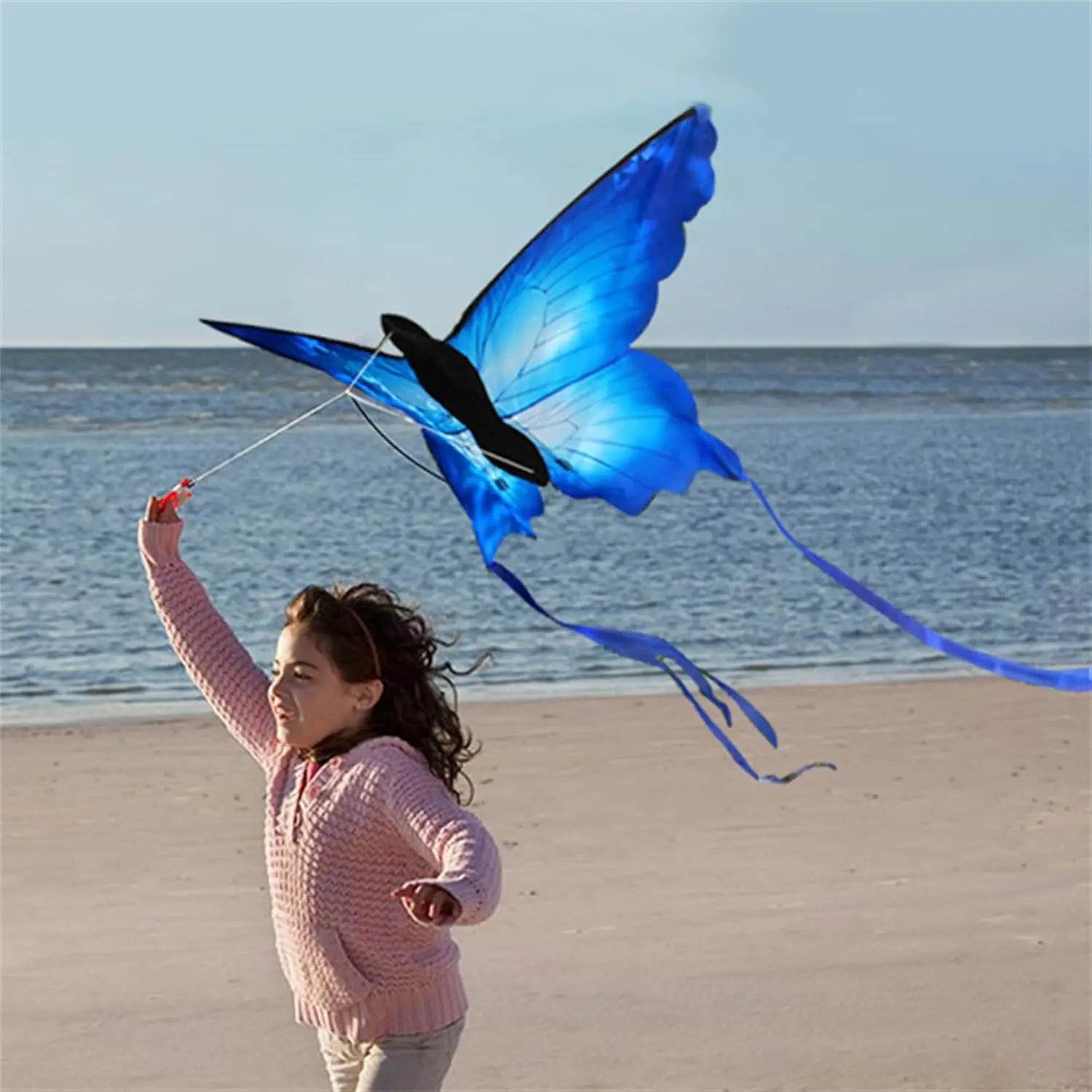 Strong Butterfly With Long Tail Huge Beginner Kites 55 Inch - ToylandEU