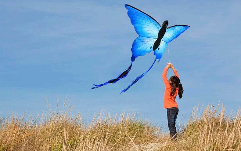 Strong Butterfly With Long Tail Huge Beginner Kites 55 Inch - ToylandEU