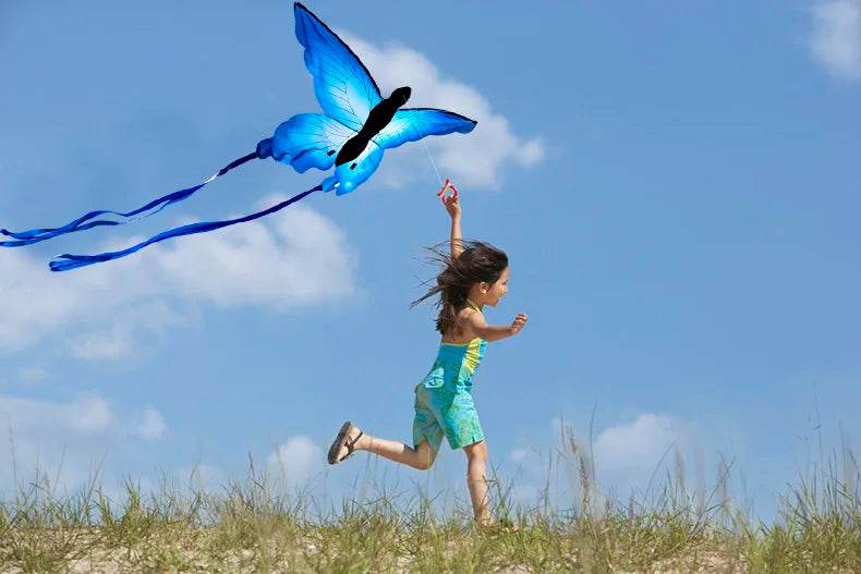 Strong Butterfly With Long Tail Huge Beginner Kites 55 Inch - ToylandEU