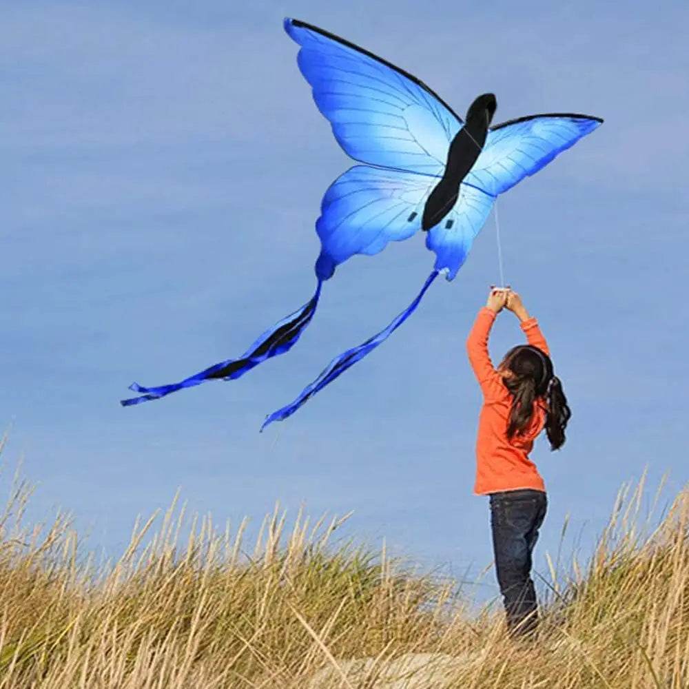 Strong Butterfly With Long Tail Huge Beginner Kites 55 Inch - ToylandEU