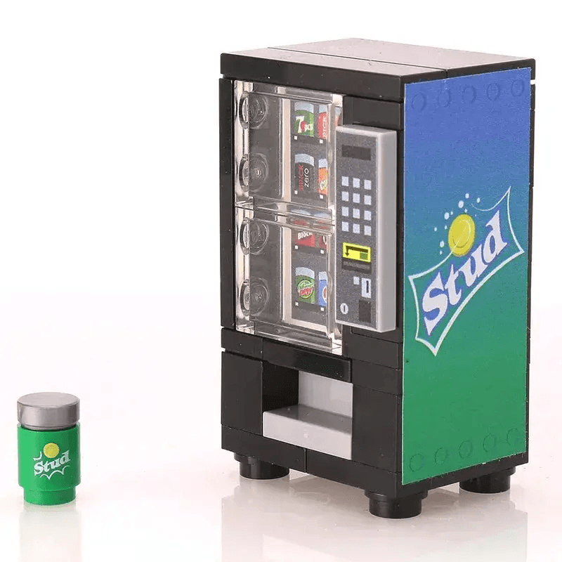 LEGO Soda Vending Machine With Custom Printed Can For Minifigs Figure Scale Desk Display - ToylandEU