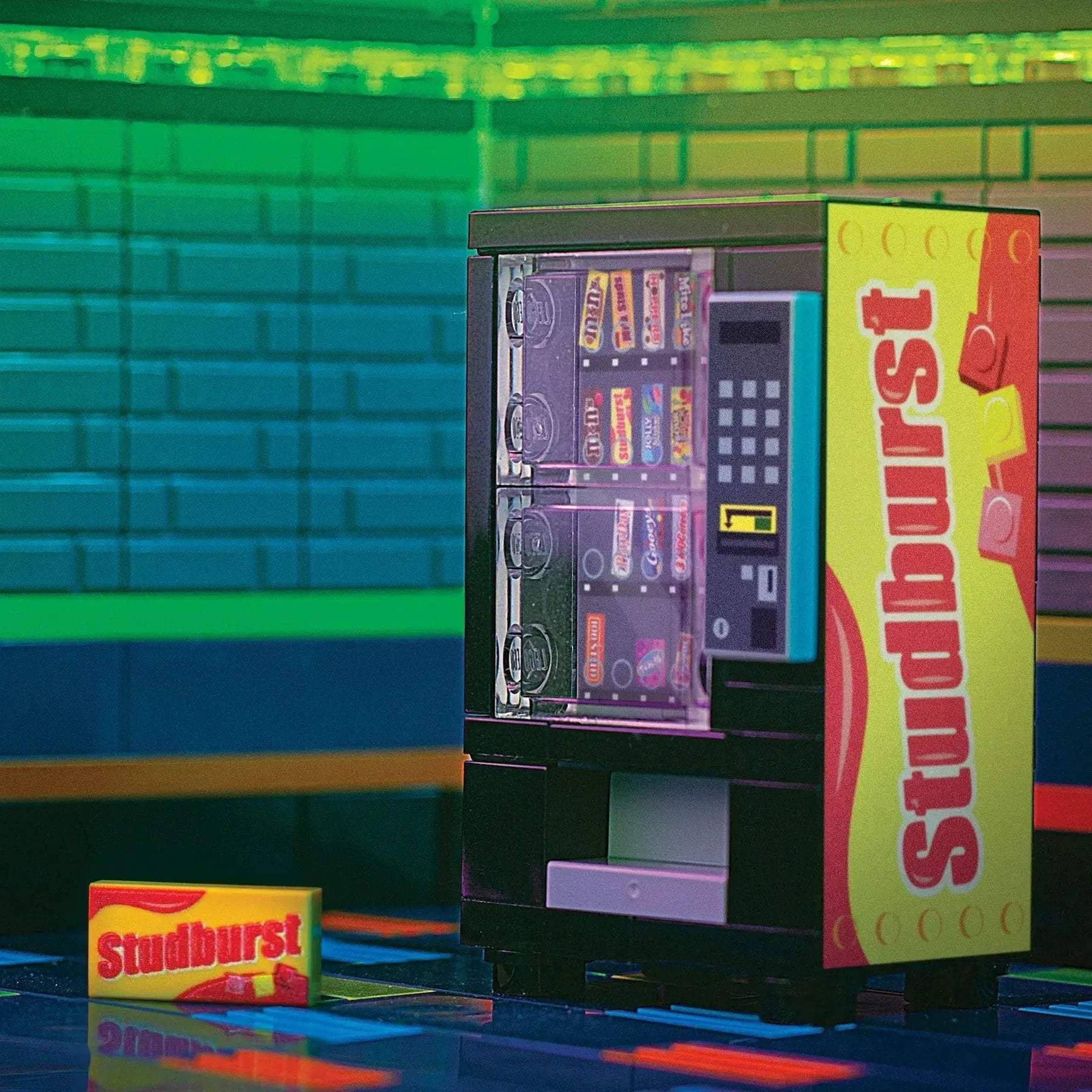 Lego Candy Vending Machine Figure Friendly, Figure Scale, Plastic Construction, Compact Vending Unit - ToylandEU