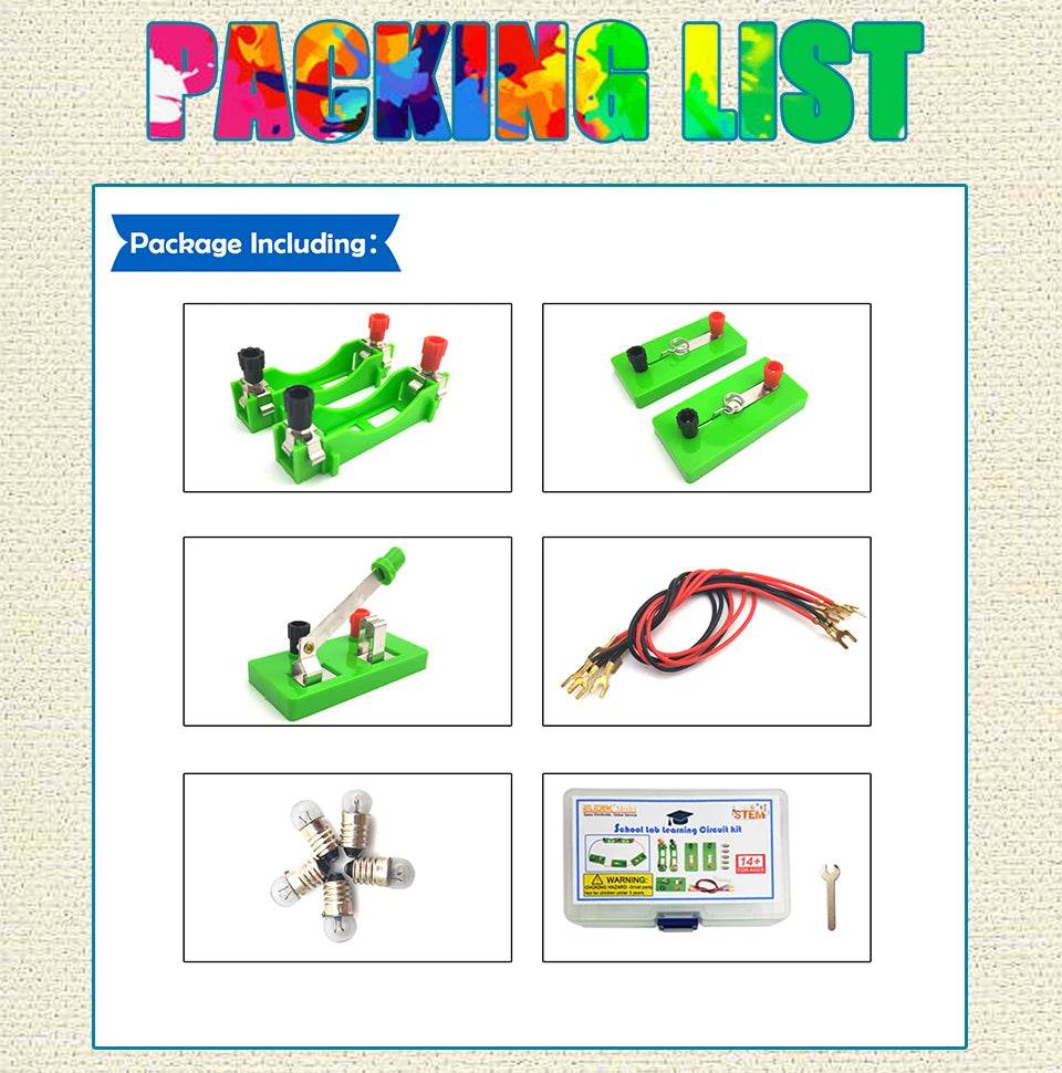 Student Educational School Physics Labs Electrical Series Parallel Circuit Light Bulb Science Electricity Learning Experiment - ToylandEU