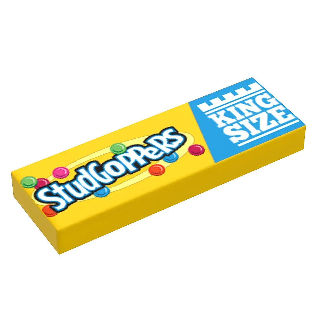 Authentic LEGO Printed 1x3 Tile Studgoppers Candy King Size - ToylandEU