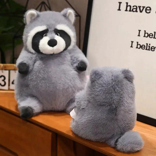  Raccoon Plush Toy Super Soft Round Stuffed Animal Gift -  ToylandEU™