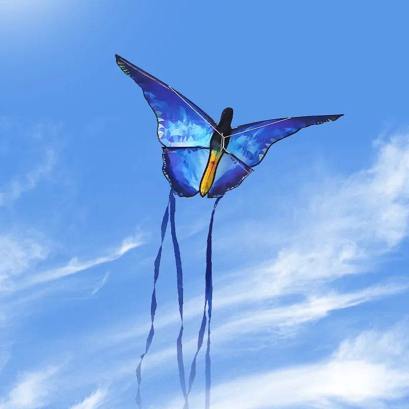 Stunning Blue Crystal Butterfly Kite - 140x365cm for Outdoor Fun - ToylandEU