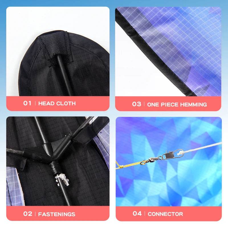 Stunning Blue Crystal Butterfly Kite - 140x365cm for Outdoor Fun - ToylandEU