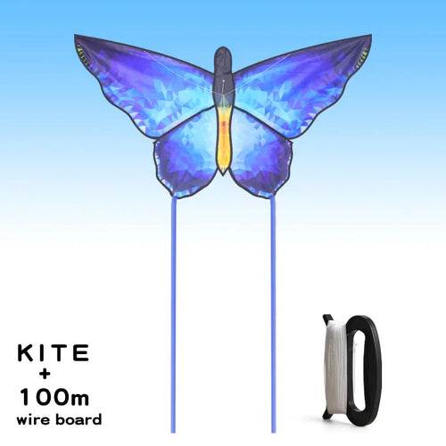 Stunning Blue Crystal Butterfly Kite - 140x365cm for Outdoor Fun - ToylandEU