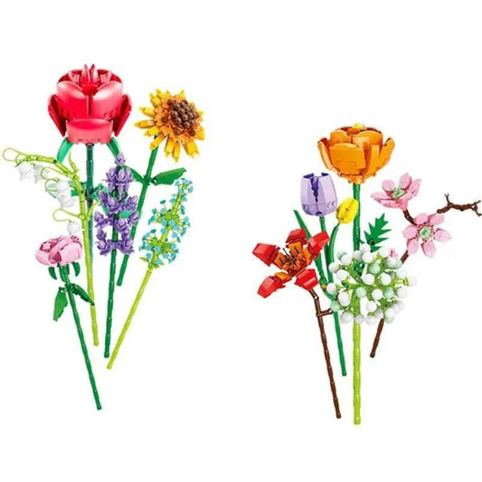  Stunning Flower Blocks 13 Styles Ornaments Toyland EU -  ToylandEU™