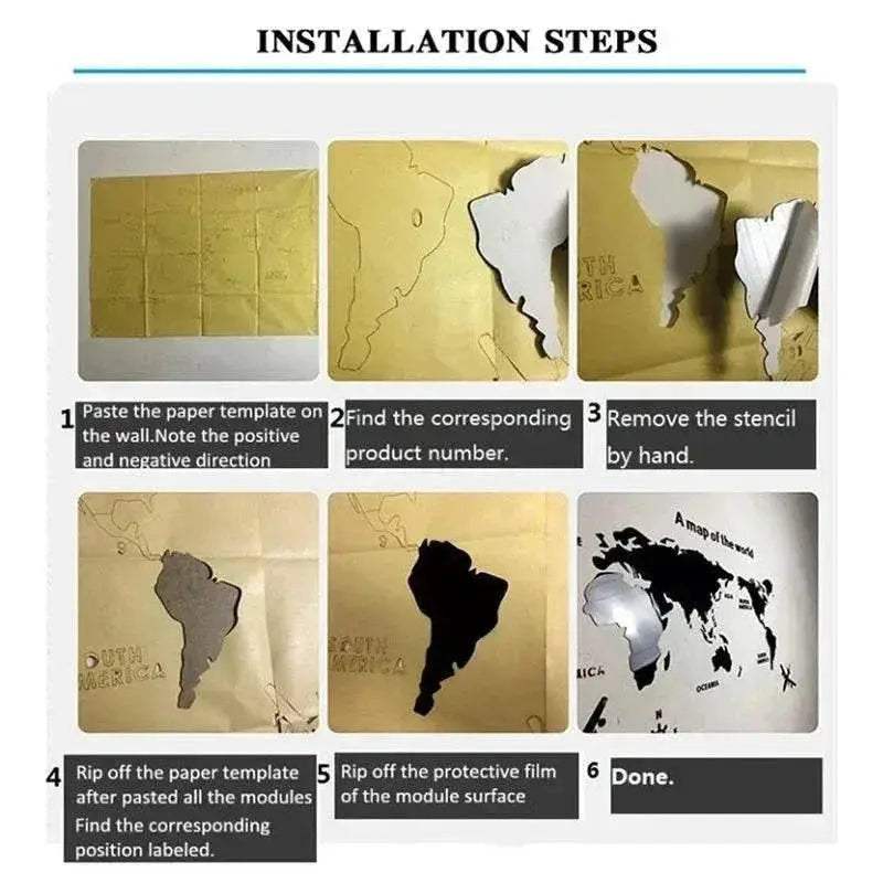  Stunning World Map Wall Sticker 3D Acrylic Toyland EU -  ToylandEU™