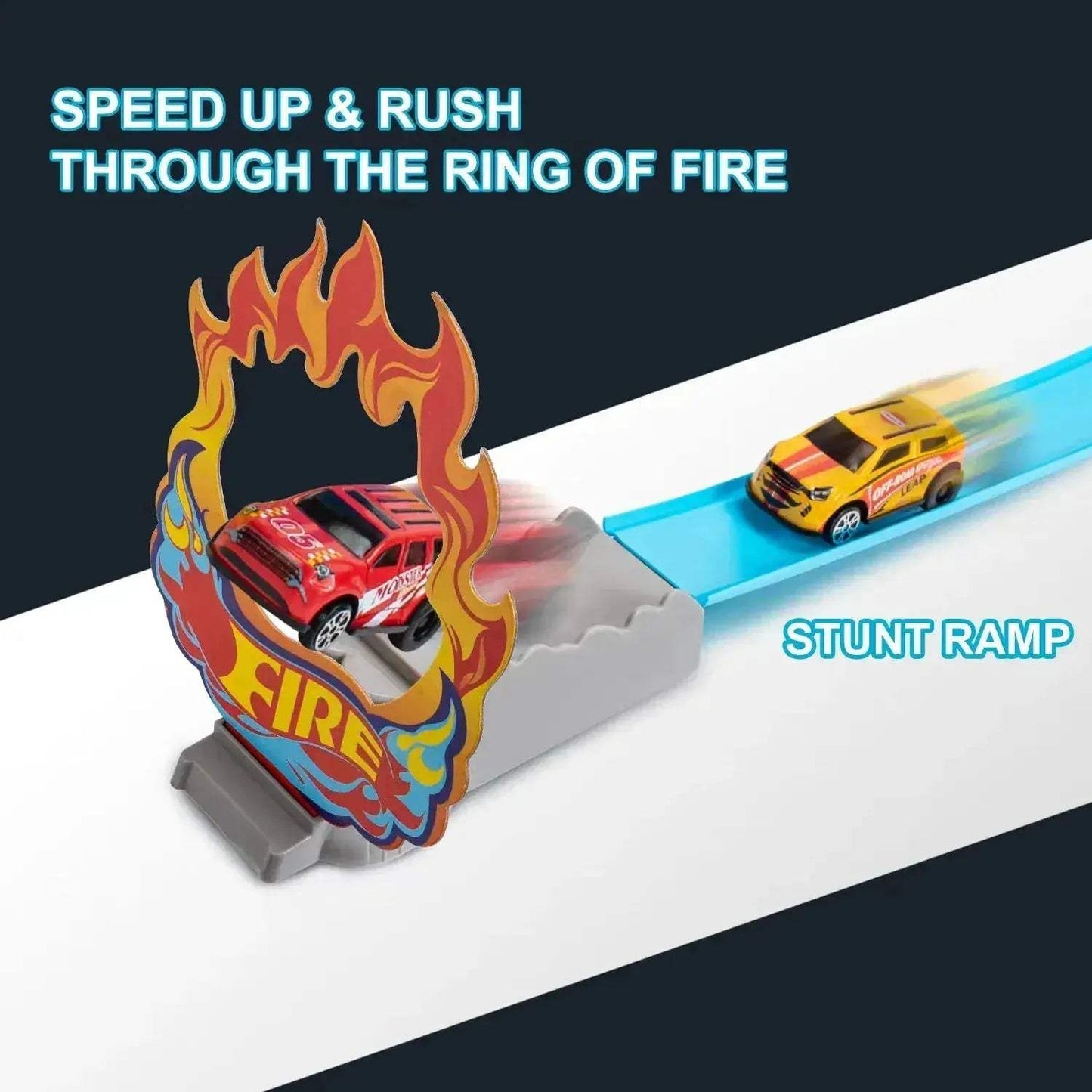 Stunt Racing Track Toy Kit For Kids DIY Education Fun - ToylandEU