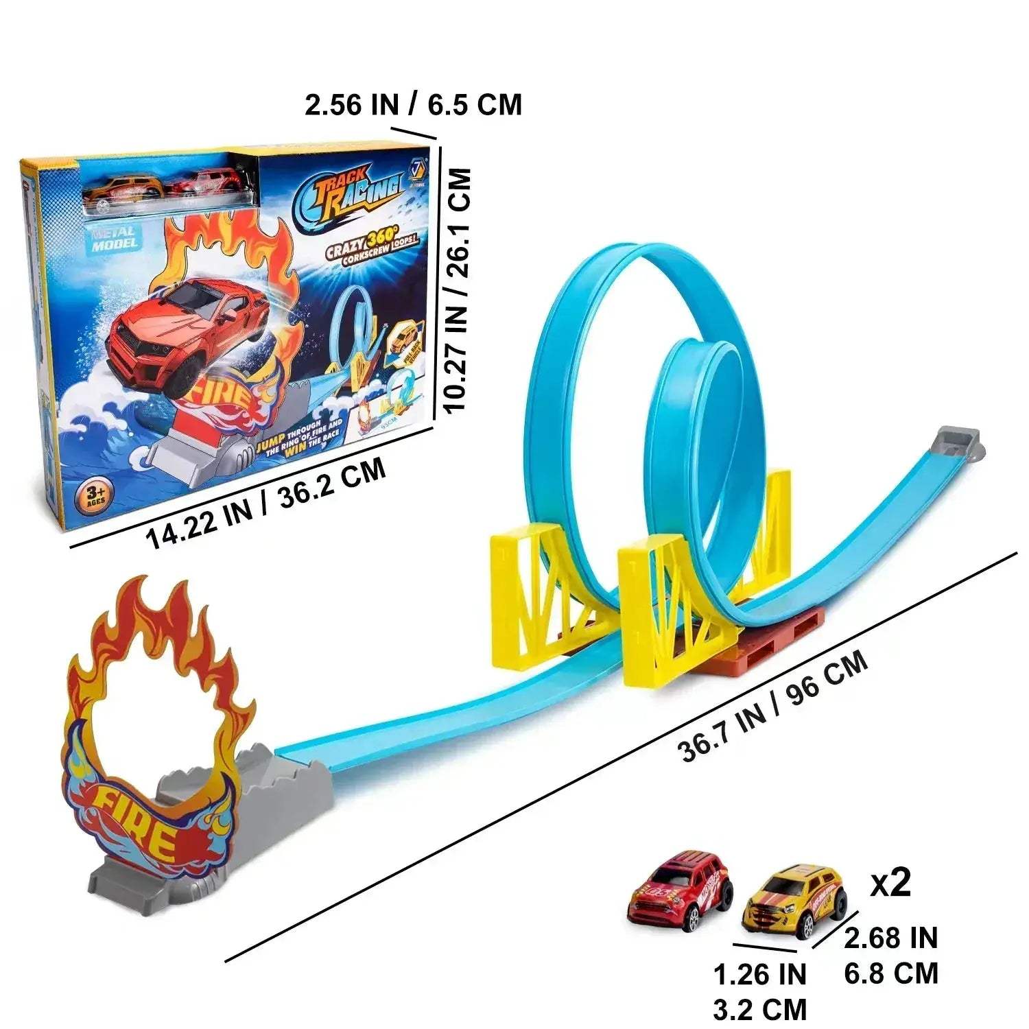 Stunt Racing Track Toy Kit For Kids DIY Education Fun - ToylandEU