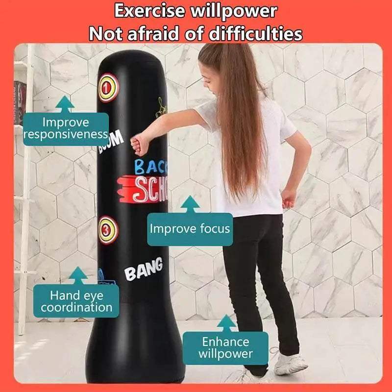 Sturdy Inflatable Boxing Column With Rebound Base For Kids - ToylandEU
