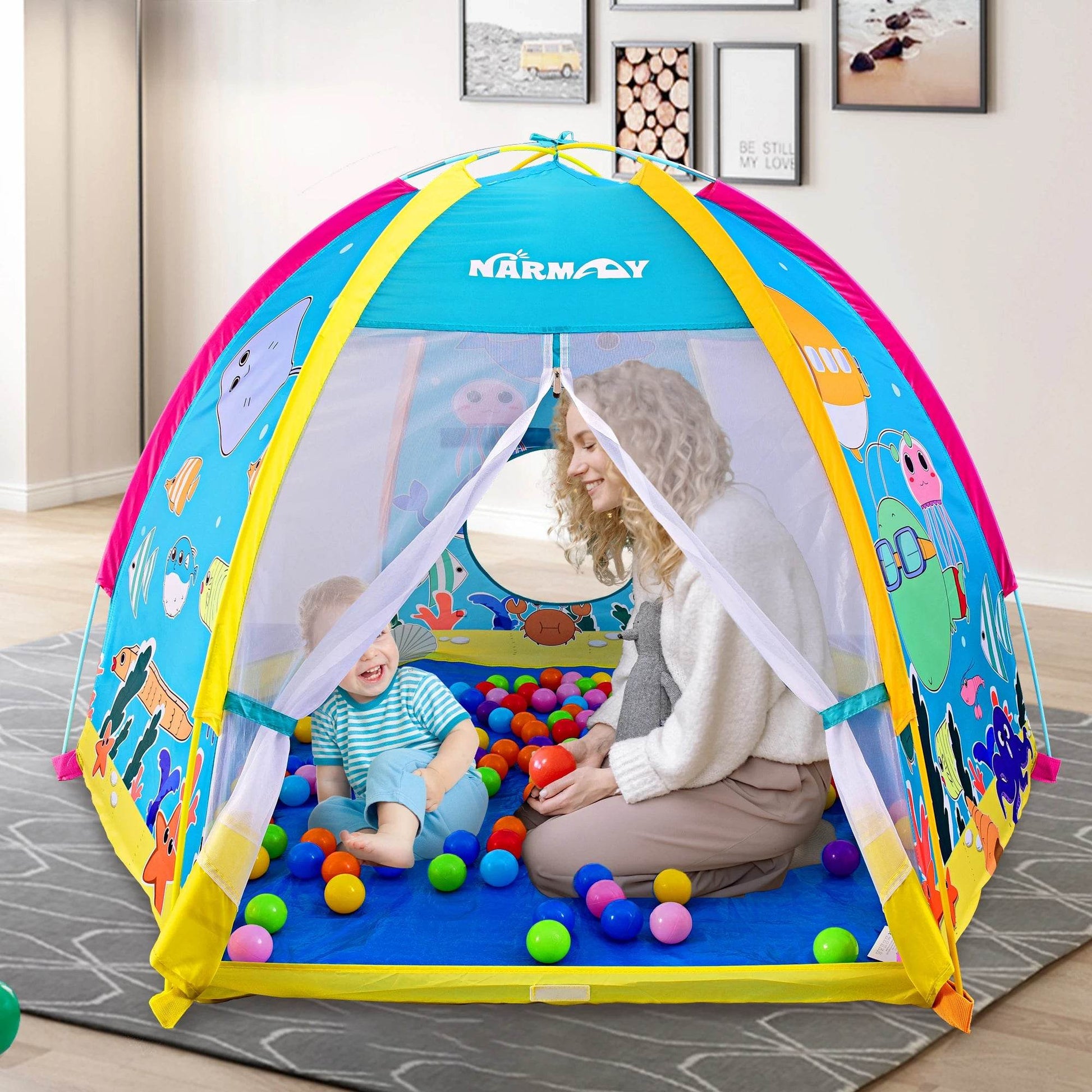 Sturdy Play Tent Hexagon With Mesh For Kids Indoor Outdoor - ToylandEU