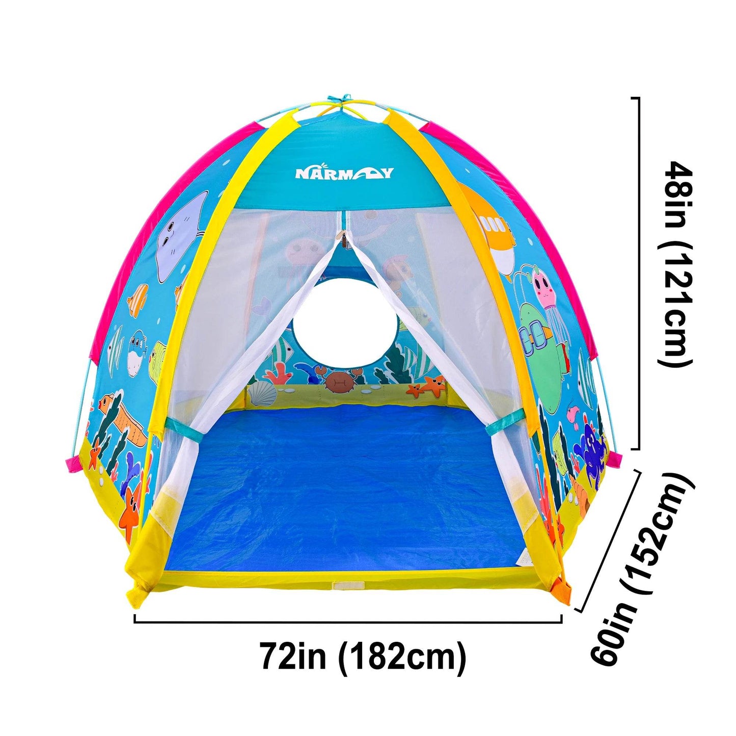 Sturdy Play Tent Hexagon With Mesh For Kids Indoor Outdoor - ToylandEU