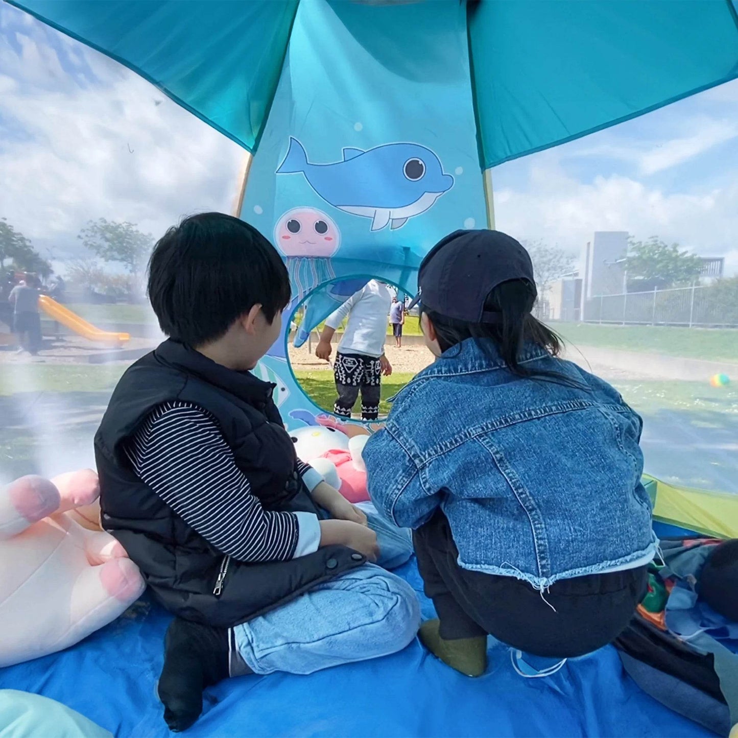 Sturdy Play Tent Hexagon With Mesh For Kids Indoor Outdoor - ToylandEU