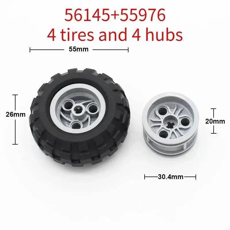  Sturdy Technic Wheel Hub Set 56mm DIY Bricks Toyland EU -  ToylandEU™
