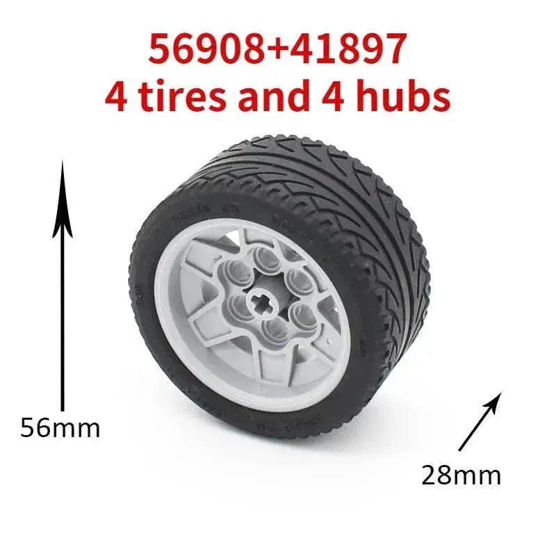  Sturdy Technic Wheel Hub Set 56mm DIY Bricks Toyland EU -  ToylandEU™