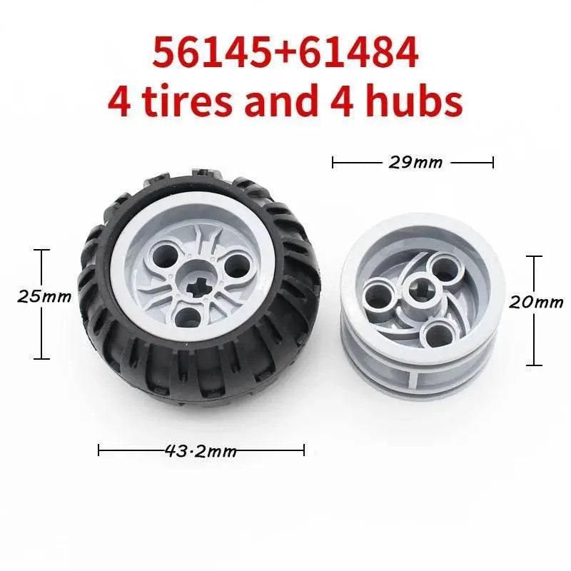  Sturdy Technic Wheel Hub Set 56mm DIY Bricks Toyland EU -  ToylandEU™