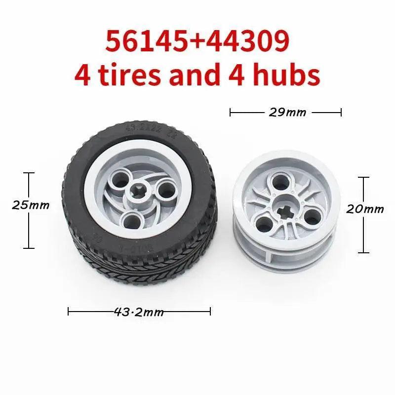  Sturdy Technic Wheel Hub Set 56mm DIY Bricks Toyland EU -  ToylandEU™