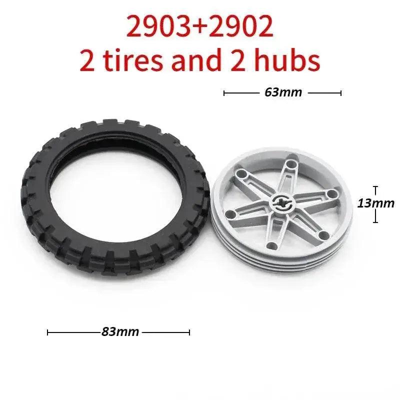  Sturdy Technic Wheel Hub Set 56mm DIY Bricks Toyland EU -  ToylandEU™