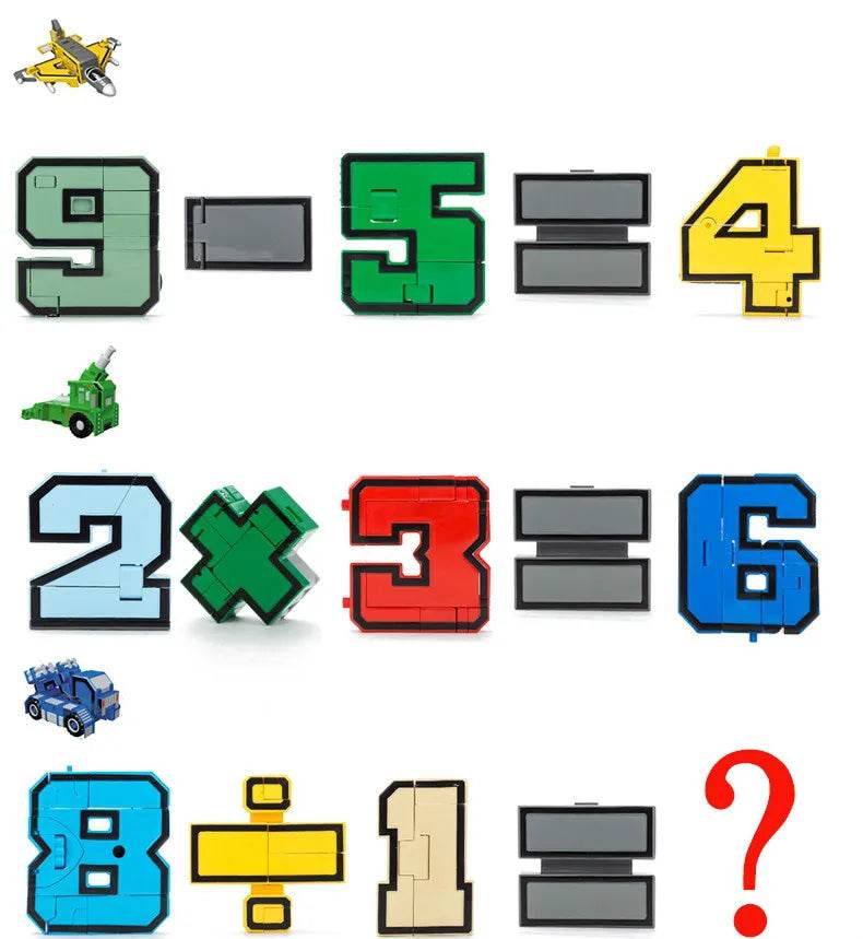 Sturdy Transforming Robot Toy With Number Assembly For Kids - ToylandEU