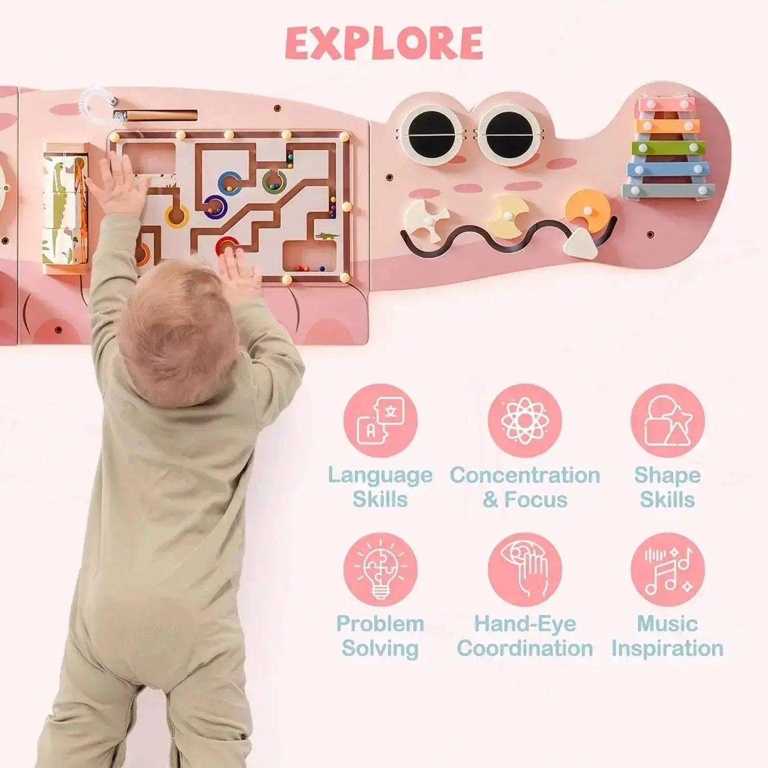  Sturdy Wooden Busy Board Gears Maze 14 Up Toyland EU -  ToylandEU™