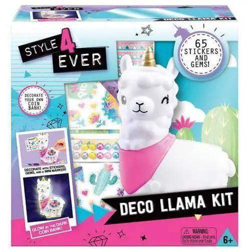 Glow In The Dark Llama Coin Bank Craft Kit Glitter - ToylandEU