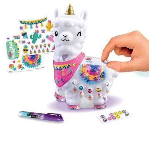 Glow In The Dark Llama Coin Bank Craft Kit Glitter - ToylandEU