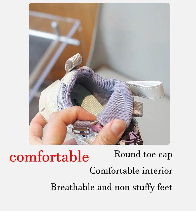 Stylish Breathable Sneakers for Kids - Non-slip Casual Walking Shoes with Animal Prints - ToylandEU