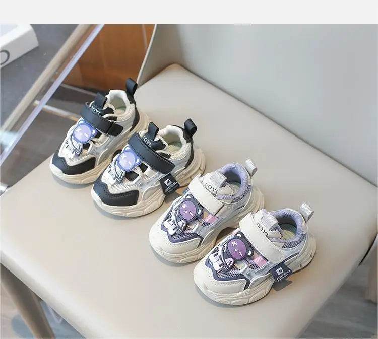Stylish Breathable Sneakers for Kids - Non-slip Casual Walking Shoes with Animal Prints - ToylandEU